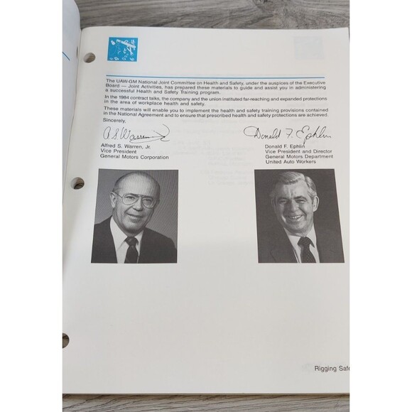 Rigging Safety: Joint Health and Safety Training, 1987, UAW GM-General Motors - Picture 5 of 9